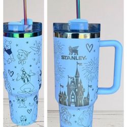 Stanley Disney characters 40oz Cup Blue Brand New