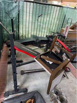 Two benches for weight training