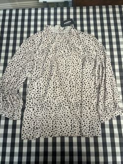 Women’s Leopard Mock Blouse Xl