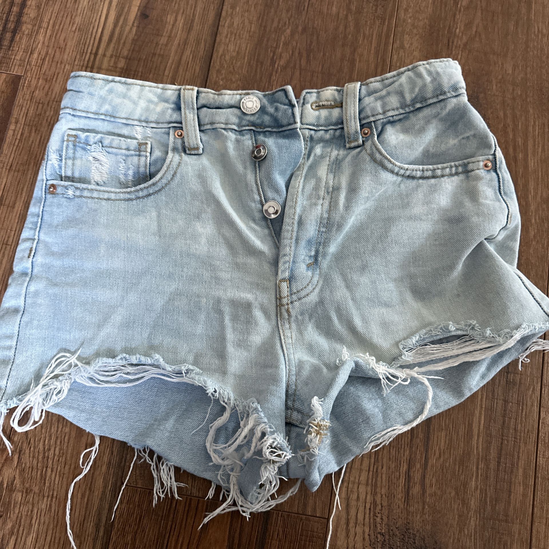 wild fable light blue cutoff shorts