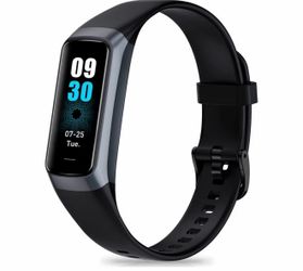 Fitness Tracker with Step Counter/Calories/Stopwatch, Activity Tracker, Health Tracker with Heart Rate Monitor, Sleep Tracker,1.10''AMOLED Touch Color