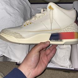 J Balvin Medellin Sunset Jordan Retro 3 11.5M