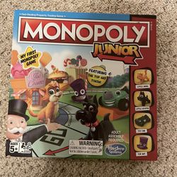Monopoly Junior  Board Game, Hasboro Game, Ages 5 & Up
