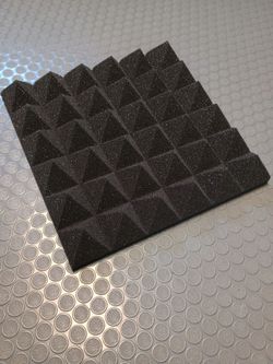 12 Acoustic Pyramid Foam Panels 12"x12"x2"