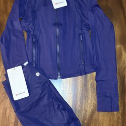 Brand new navy blue Lululemon set