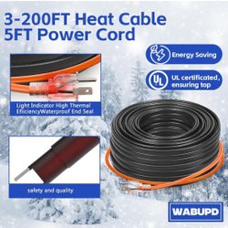 Wabupd 2 PC 200 Ft Heat Tape For Water Pipes