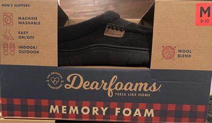 Dearfoams Men's Memory Foam Slippers Size M