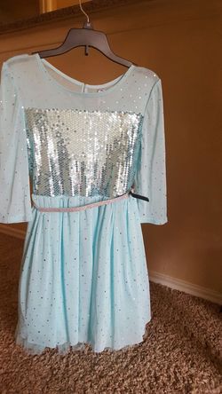 Girls Blue dress size 10(frozen movie)