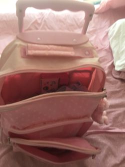 HELLO KITTY light Pink rolling backpack Thumbnail
