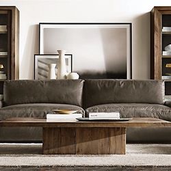 Restoration Hardware Reclaimed Oak Plinth Coffee Table
