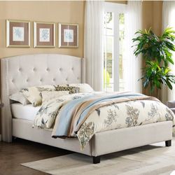 Queen Bed Frame With Mattress 