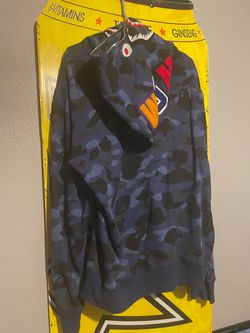 BAPE Shark Hoodie Blue Camo