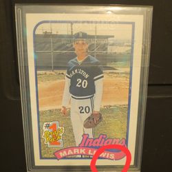 ERROR CARD 1989 Topps Chewing Gum Mark Lewis Error Card