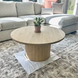 Fluted Base Coffee Table