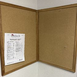 Two Cork Tack Boards 2 Ft X 1 Ft And A Half Or 24-in X 18 In