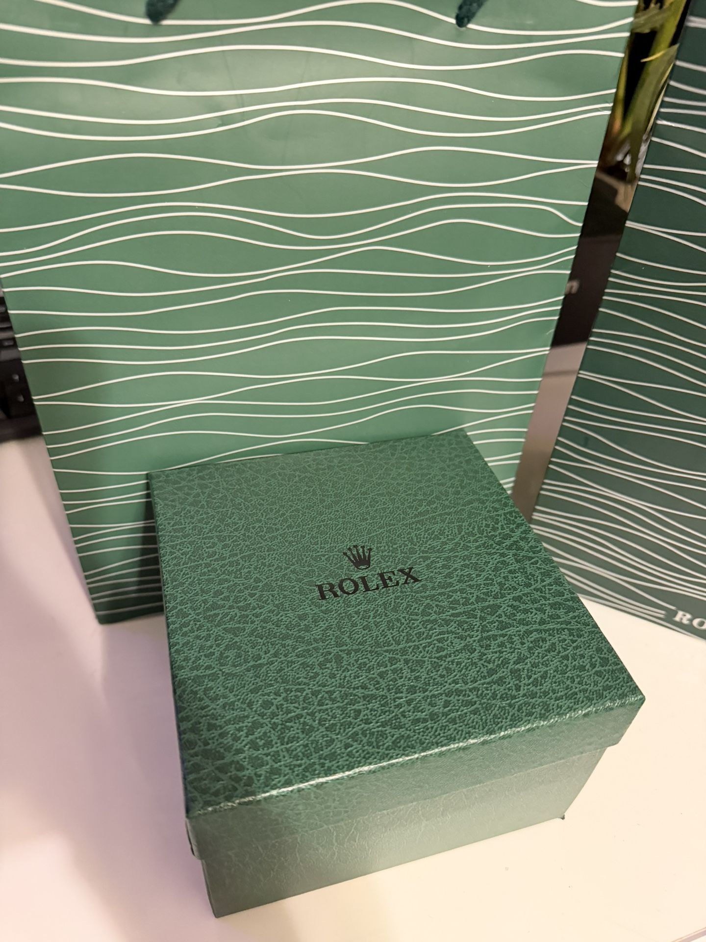 Date Just Green Dial And Diamond Bezel Rolex Watch