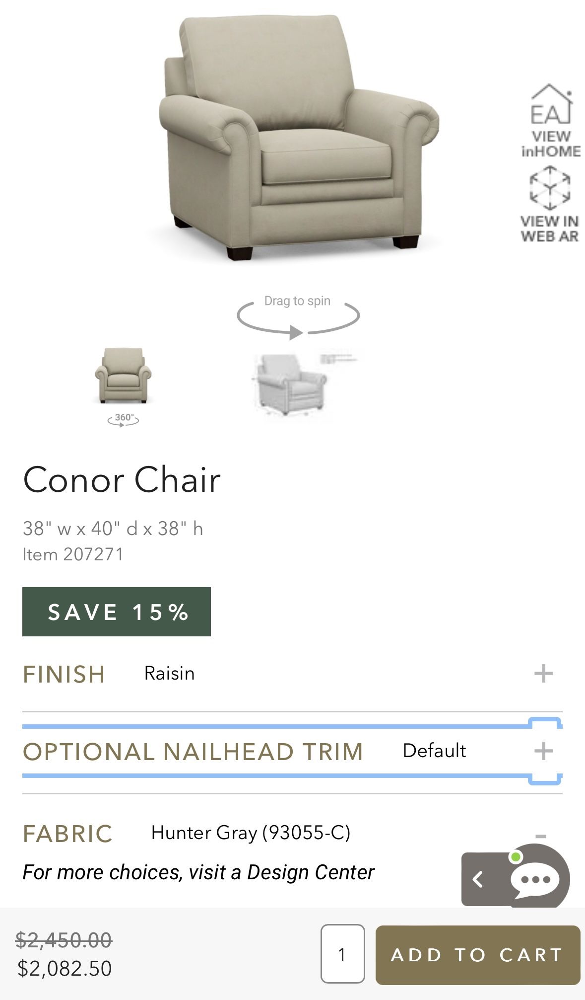 Ethan Allen Conor Chair