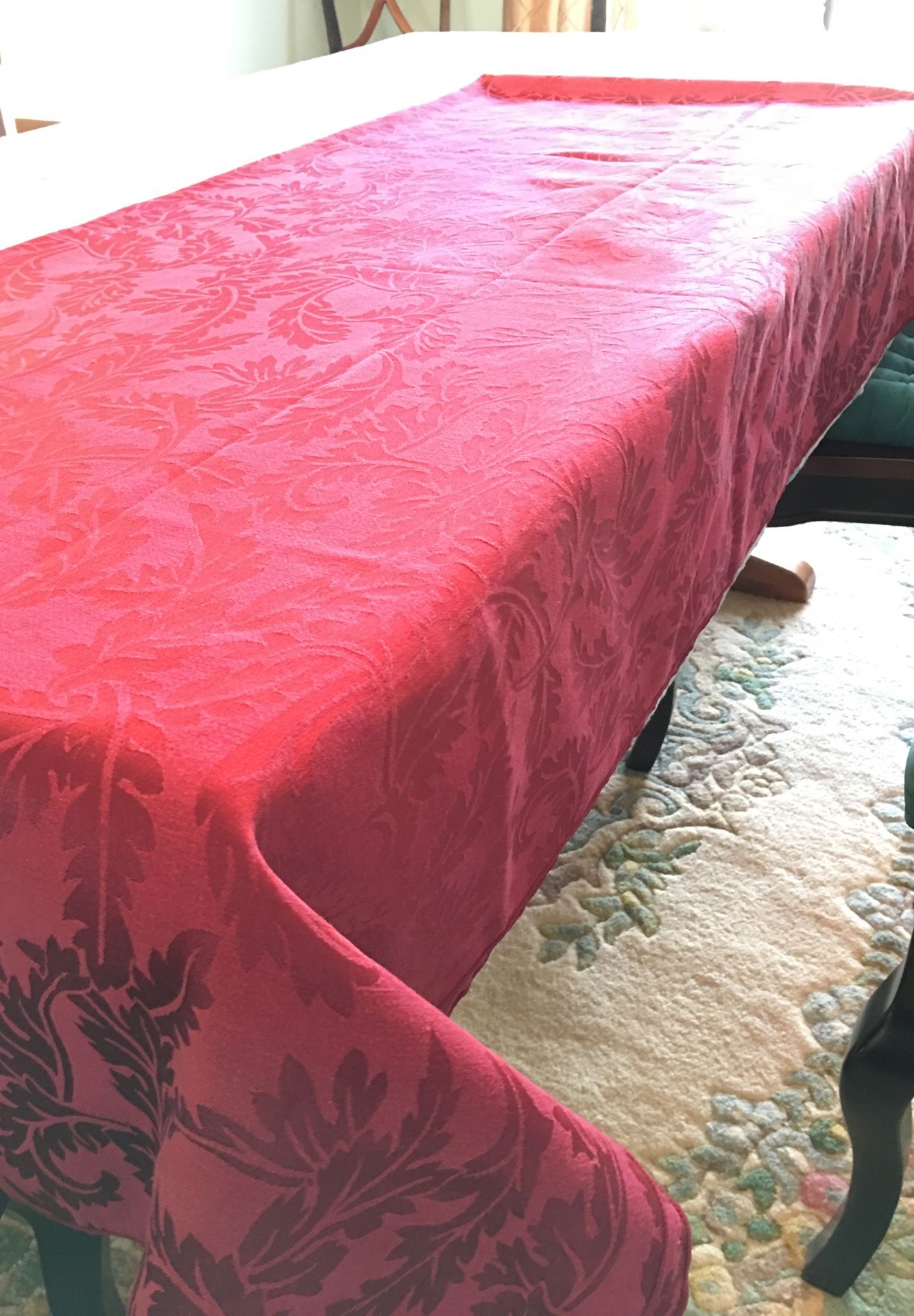Damask tablecloth