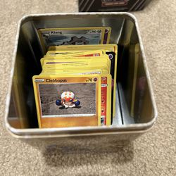 108 Pokemon Cards + Tin
