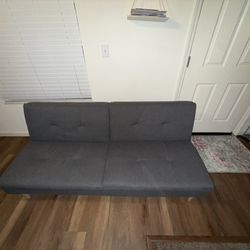 Gray Futon Sofa Bed – Great Condition