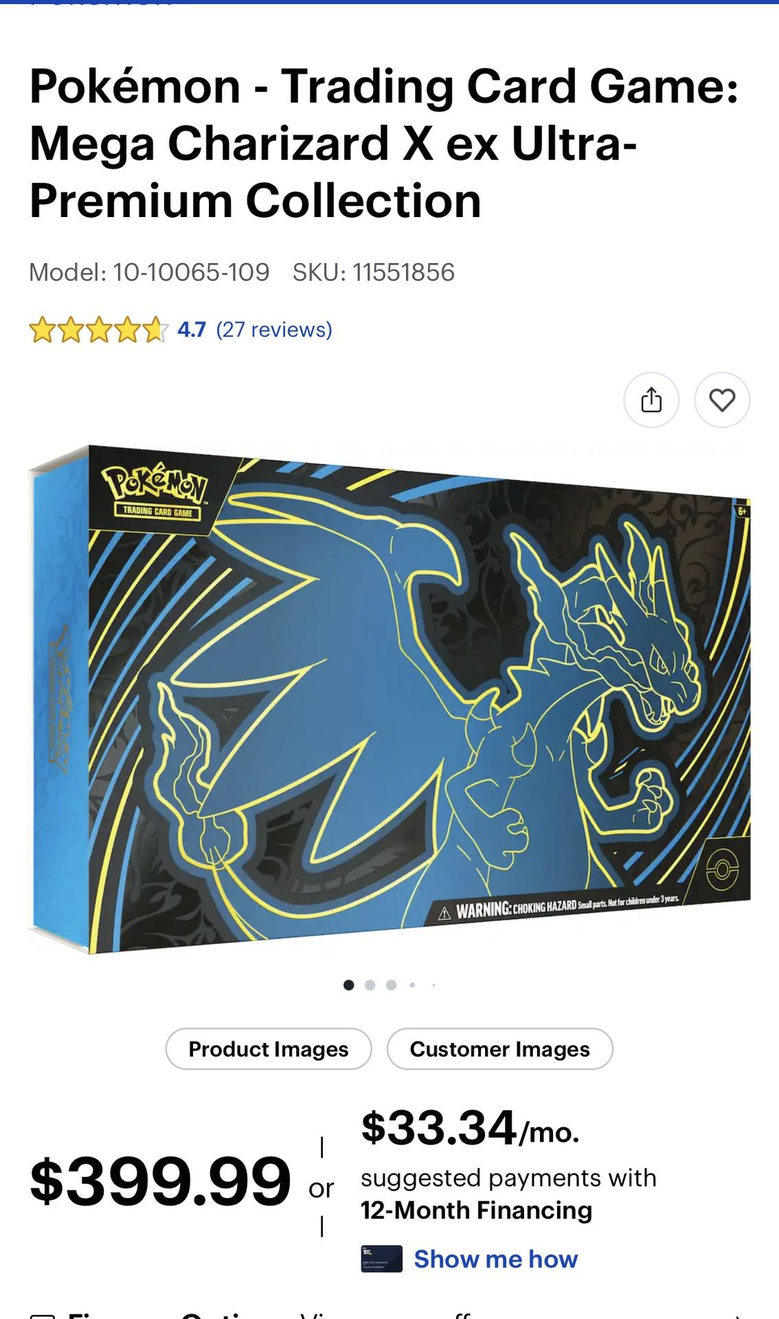 Pokémon - Trading Card Game: Mega Charizard X ex Ultra-Premium Collection