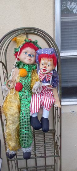 Antique Clown Marionettes. All Parts Intact