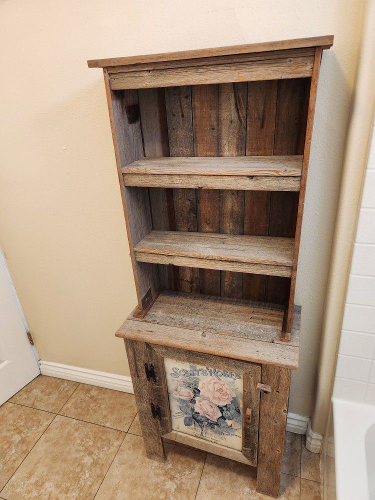 Shelf Cabinet Made From Old Fence