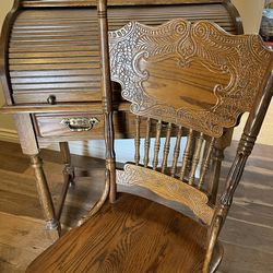 Antique Roll desk and Chair