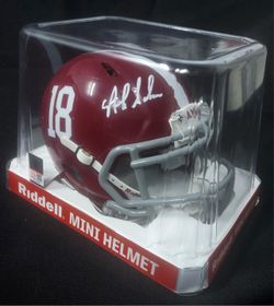 Nick Saban Autographed Alabama Riddell Speed #18 Beckett Witnessed Mini Helmet 