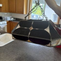 Stained glass Antique Pool Table Light