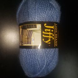 Lion Brand JIFFY MOHAIR LOOK Yarn Heather Blue Color