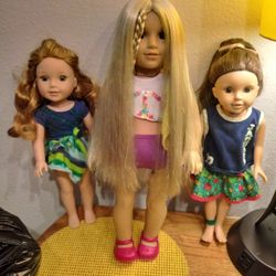 AMERICAN GIRL DOLLS &WELLY WISHER