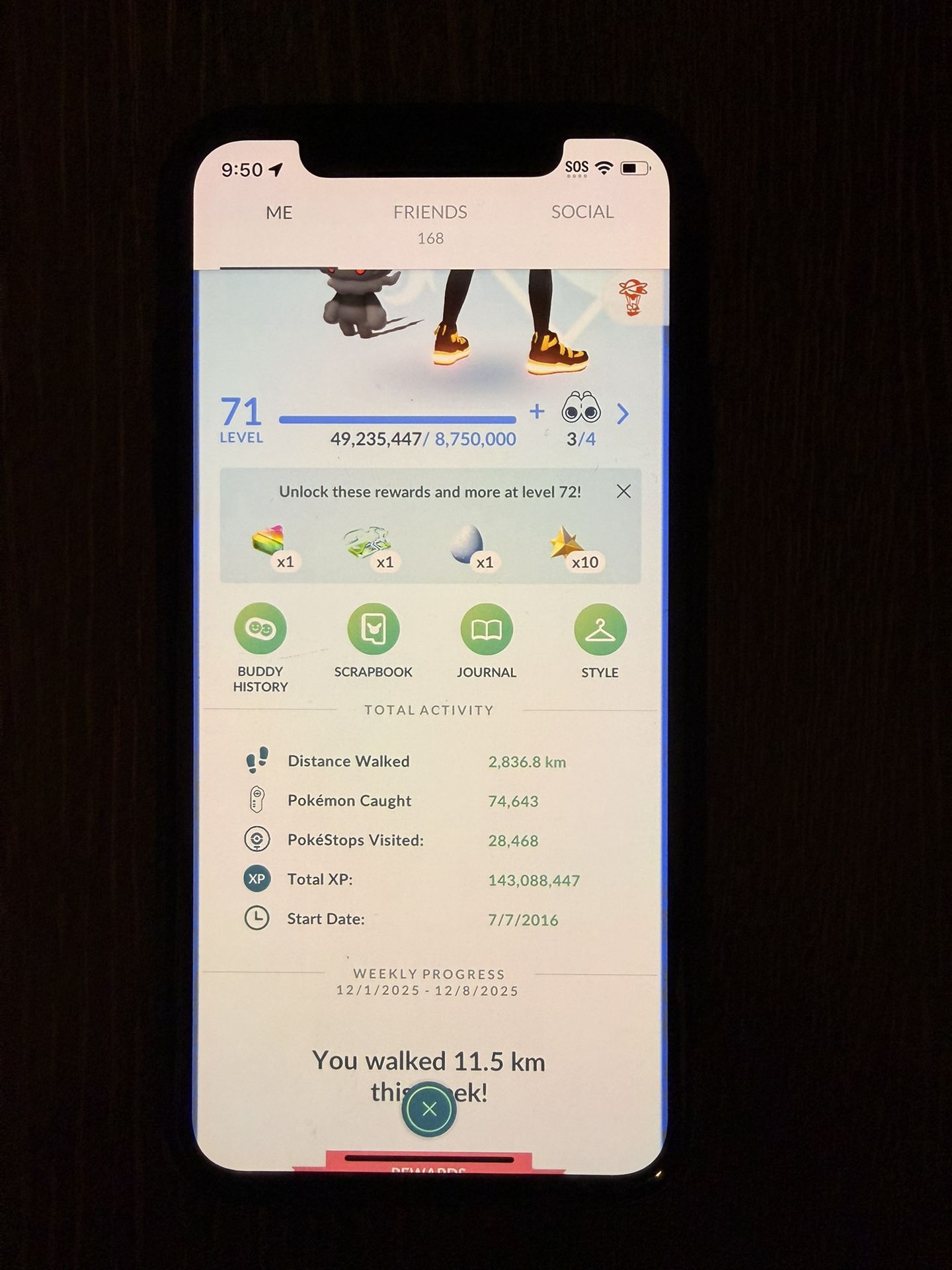 Pokémon Go Level 71 Account iPhone XS 256gb + Extras