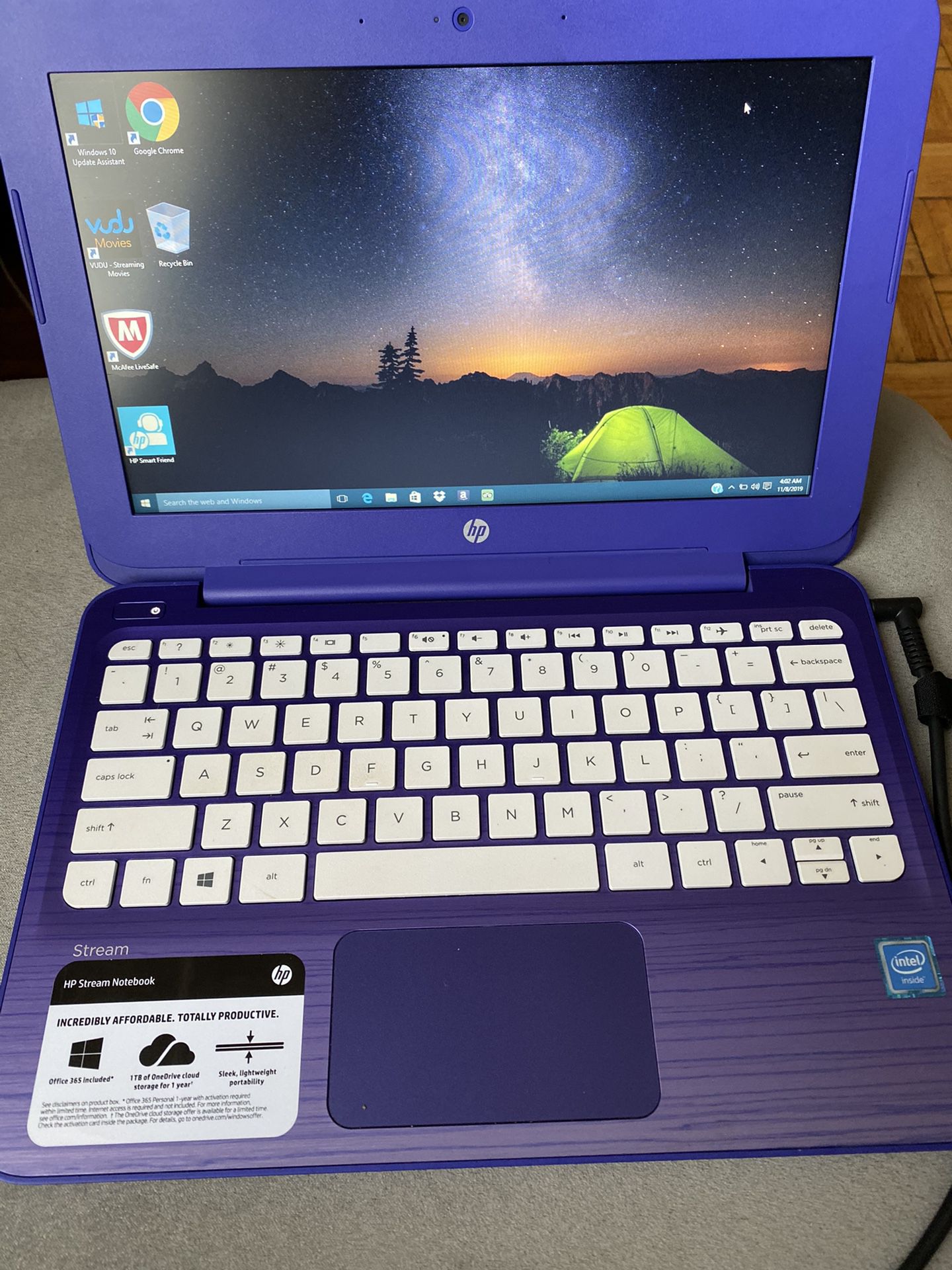 HP stream purple laptop