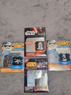 Star Wars Metal Earth 3D Model Kits - 4 Bundle Sealed