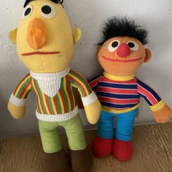 Bert and Ernie Vintage plushies 