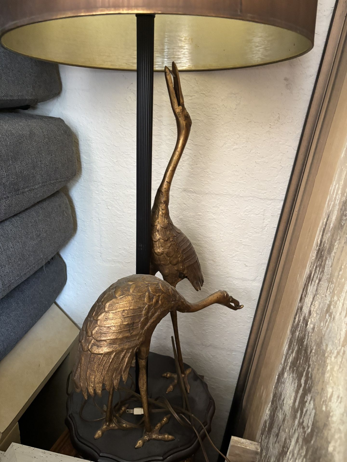 Vintage/Antique Brass Bird Lamp