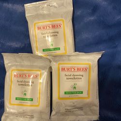 Burts Bees Facial Wipes 3 Packs