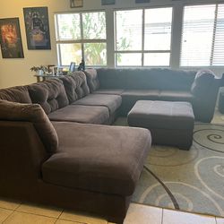 Chocolate Brown Sectional 