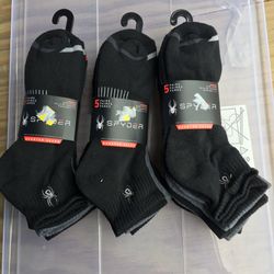 NWT Spyder Men’s Quarter Socks 15 Pairs