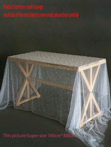 WEDDING TULLE TABLE CLOTH 2 PCS