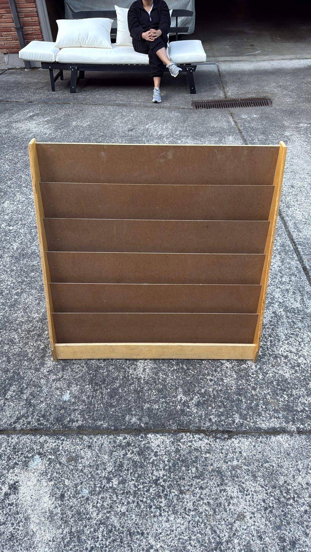 Wooden Front-Facing Bookshelf