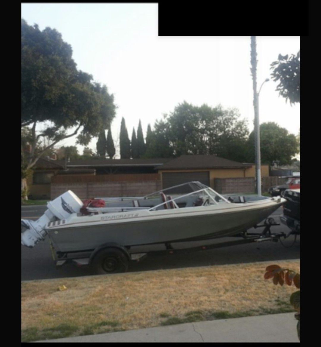 lake boat starcraft with 150hp engine. 2000 obo.