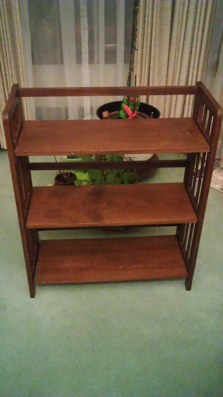 Folding 3 shelf bookcase made in Romania