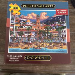 Dowdle Puerto Vallarta 500 Piece Interlocking Cardboard Landscape Jigsaw Puzzle