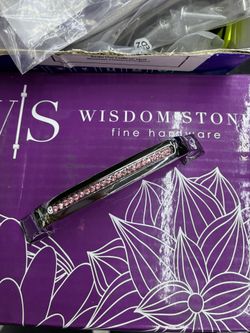 Wisdom Stone Bellissima Pull 96mm Polished Chrome with Pink Crystals