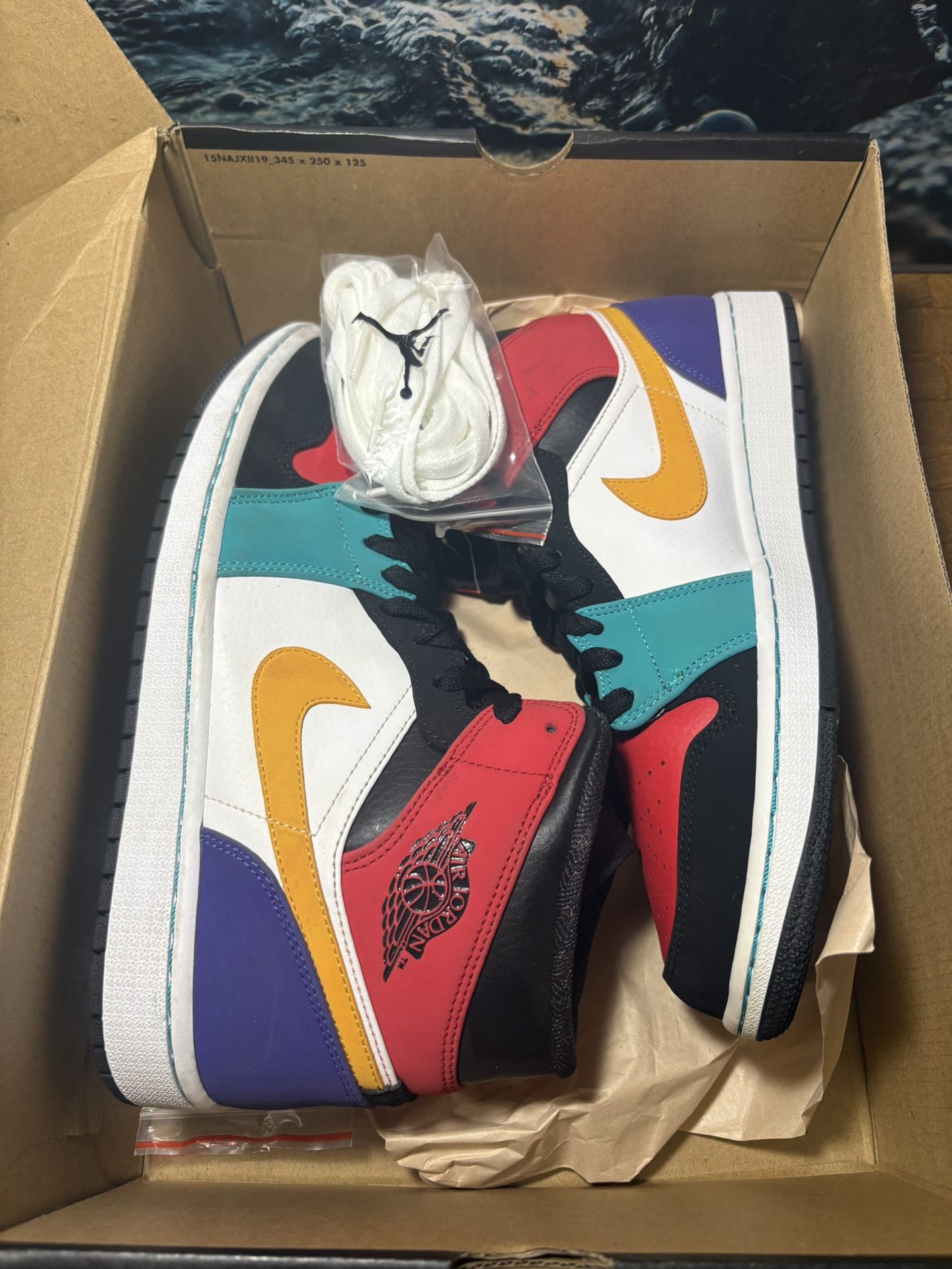 Air Jordan 1 Mid Bred Multi Color