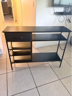 Black Entryway / Console Table with Drawer – $35