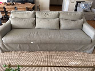 Pottery Barn York Slope Arm Deep Seat Slipcover Sofa