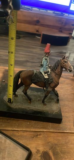Vintage Antique Lead Soldier On Horseback